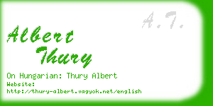 albert thury business card